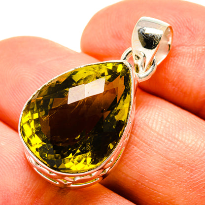 Olive Quartz Pendants handcrafted by Ana Silver Co - PD758941