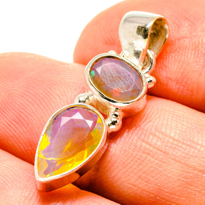 Ethiopian Opal Pendants handcrafted by Ana Silver Co - PD758944