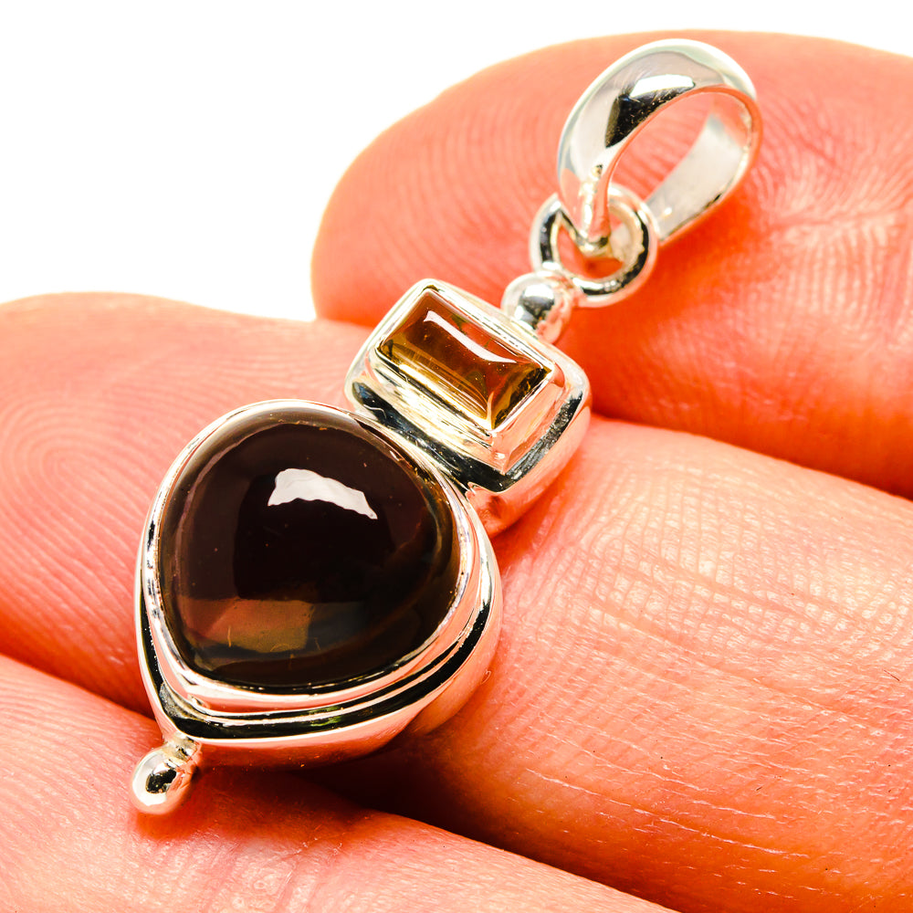 Smoky Quartz Pendants handcrafted by Ana Silver Co - PD758947