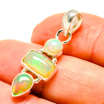 Ethiopian Opal Pendants handcrafted by Ana Silver Co - PD758957