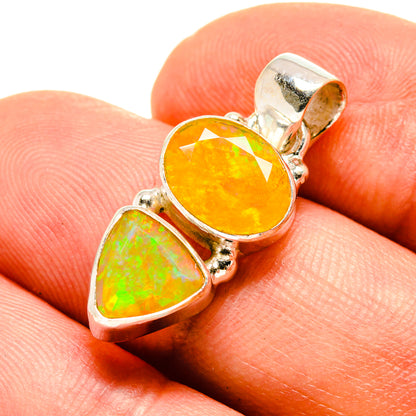 Ethiopian Opal Pendants handcrafted by Ana Silver Co - PD758989