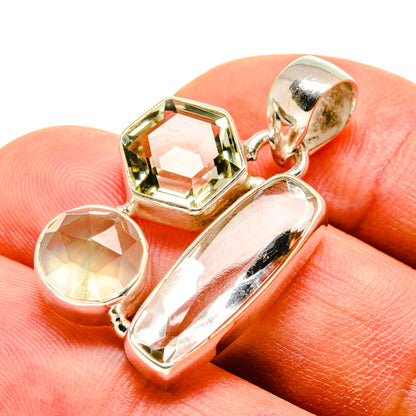 White Quartz Pendants handcrafted by Ana Silver Co - PD759002