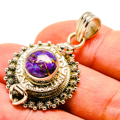 Purple Copper Composite Turquoise Pendants handcrafted by Ana Silver Co - PD759004