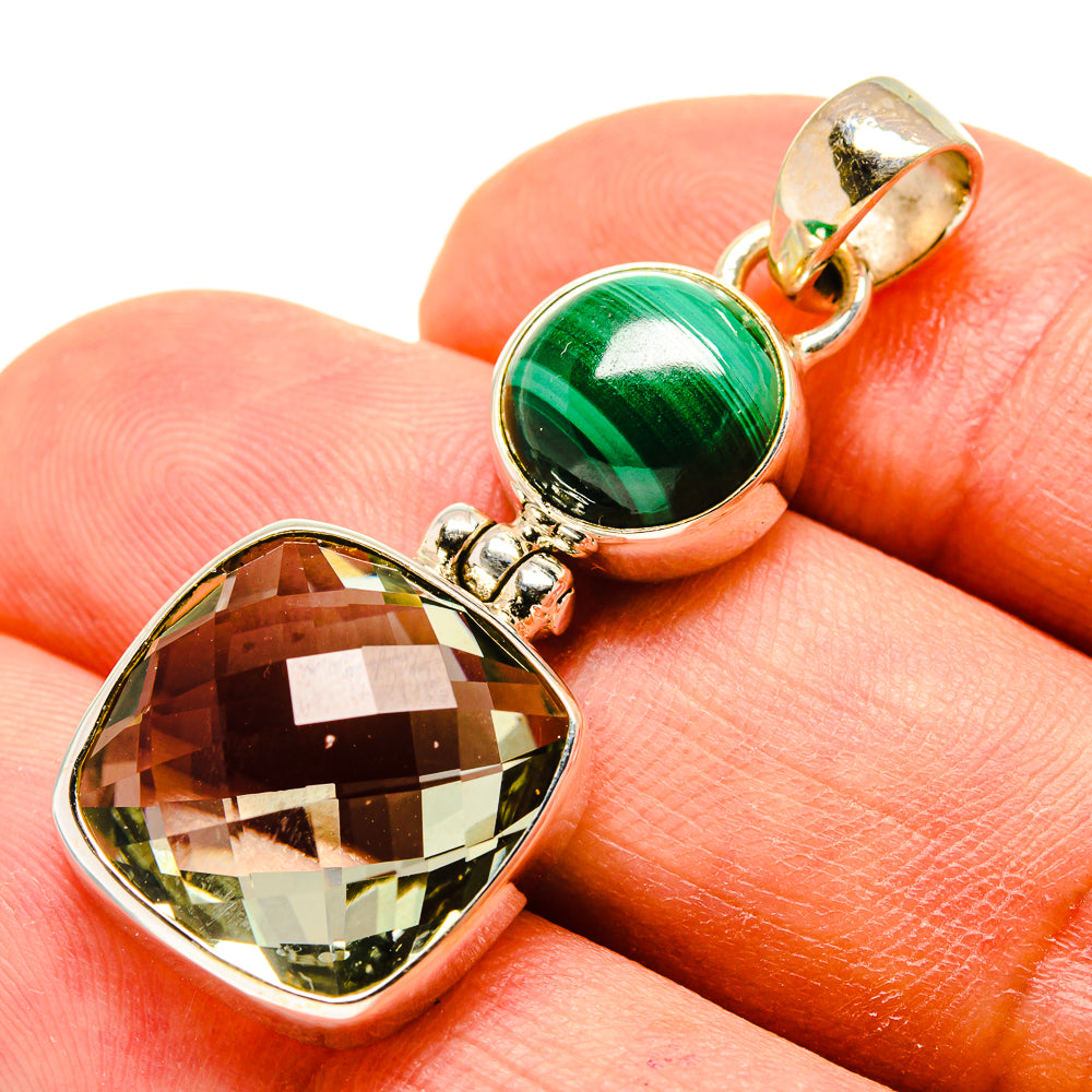 Green Amethyst Pendants handcrafted by Ana Silver Co - PD759005