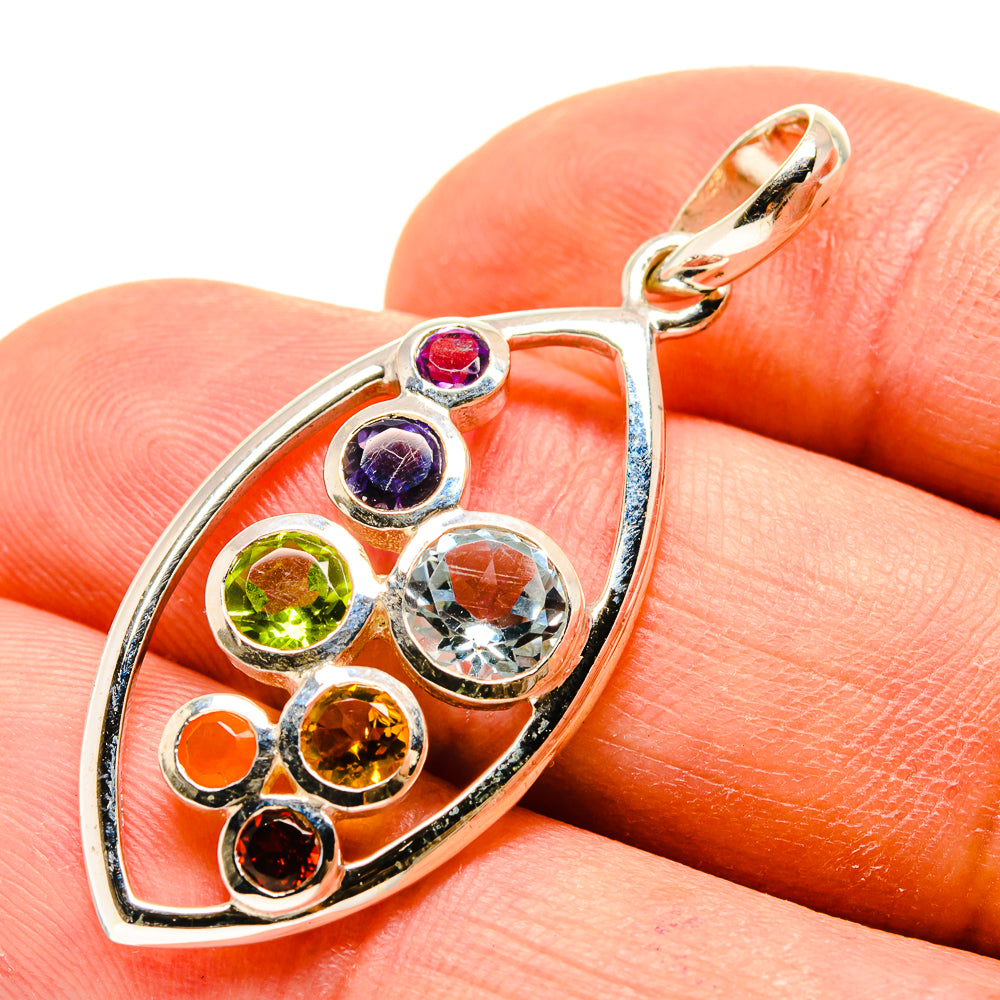 Multi-Stone Chakra Pendants handcrafted by Ana Silver Co - PD759020