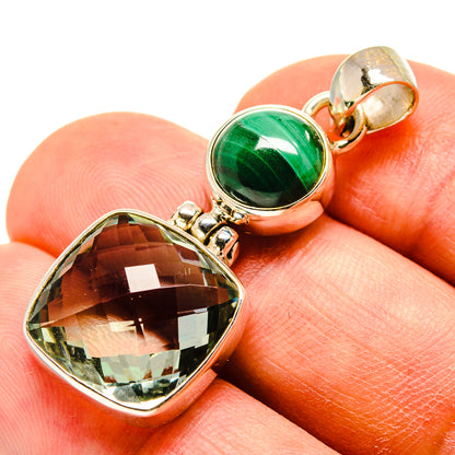 Green Amethyst Pendants handcrafted by Ana Silver Co - PD759022