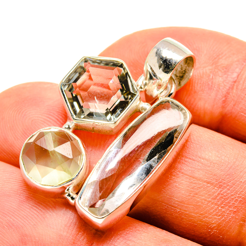 White Quartz Pendants handcrafted by Ana Silver Co - PD759027