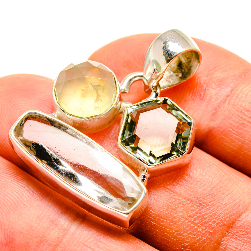 White Quartz Pendants handcrafted by Ana Silver Co - PD759028
