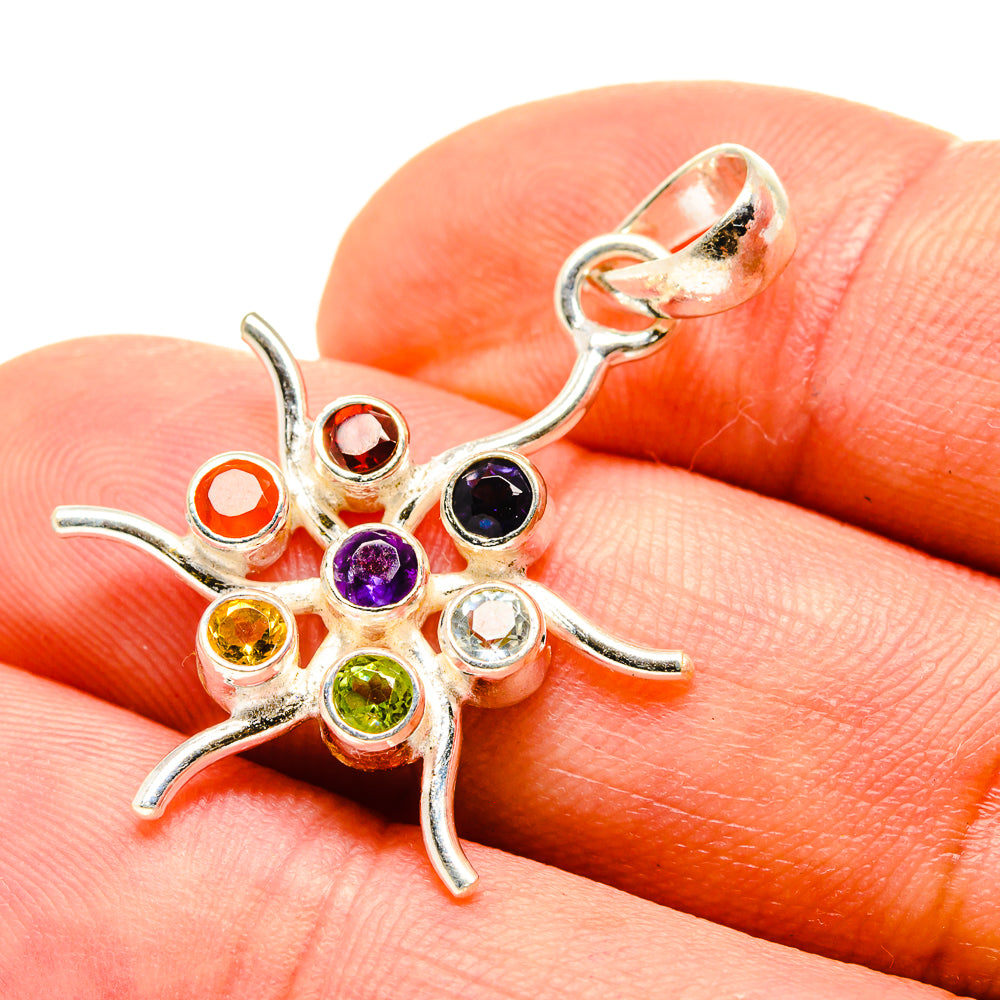 Multi-Stone Chakra Pendants handcrafted by Ana Silver Co - PD759036