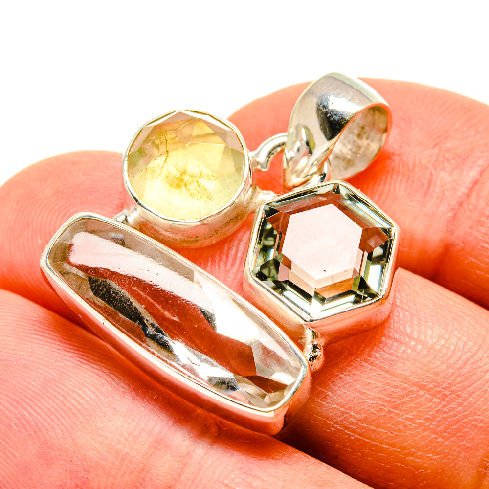 White Quartz Pendants handcrafted by Ana Silver Co - PD759060