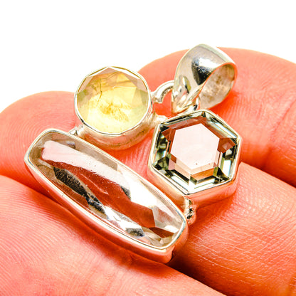 White Quartz Pendants handcrafted by Ana Silver Co - PD759060