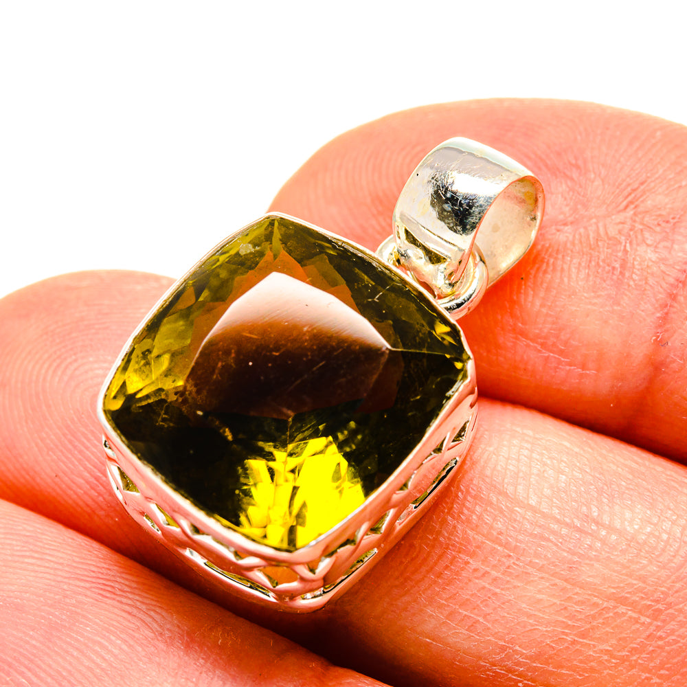 Olive Quartz Pendants handcrafted by Ana Silver Co - PD759063