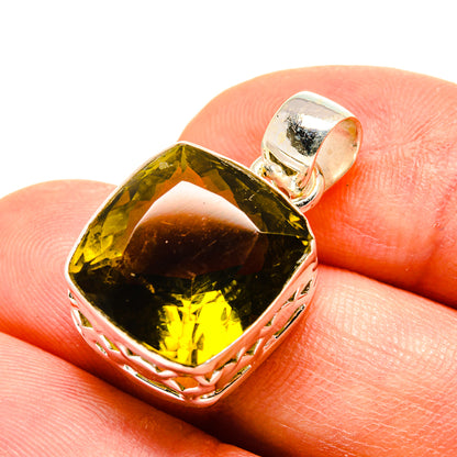Olive Quartz Pendants handcrafted by Ana Silver Co - PD759063