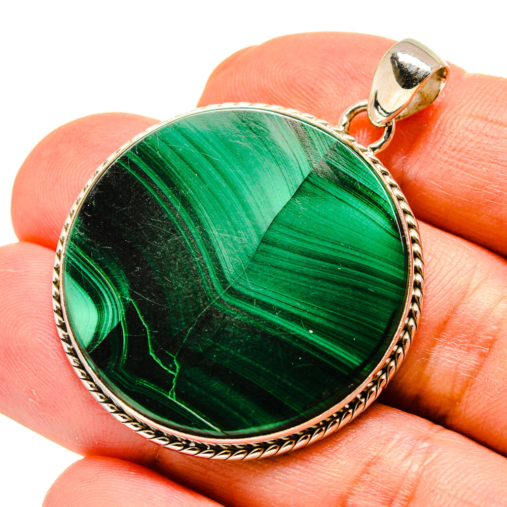 Malachite Pendants handcrafted by Ana Silver Co - PD759078