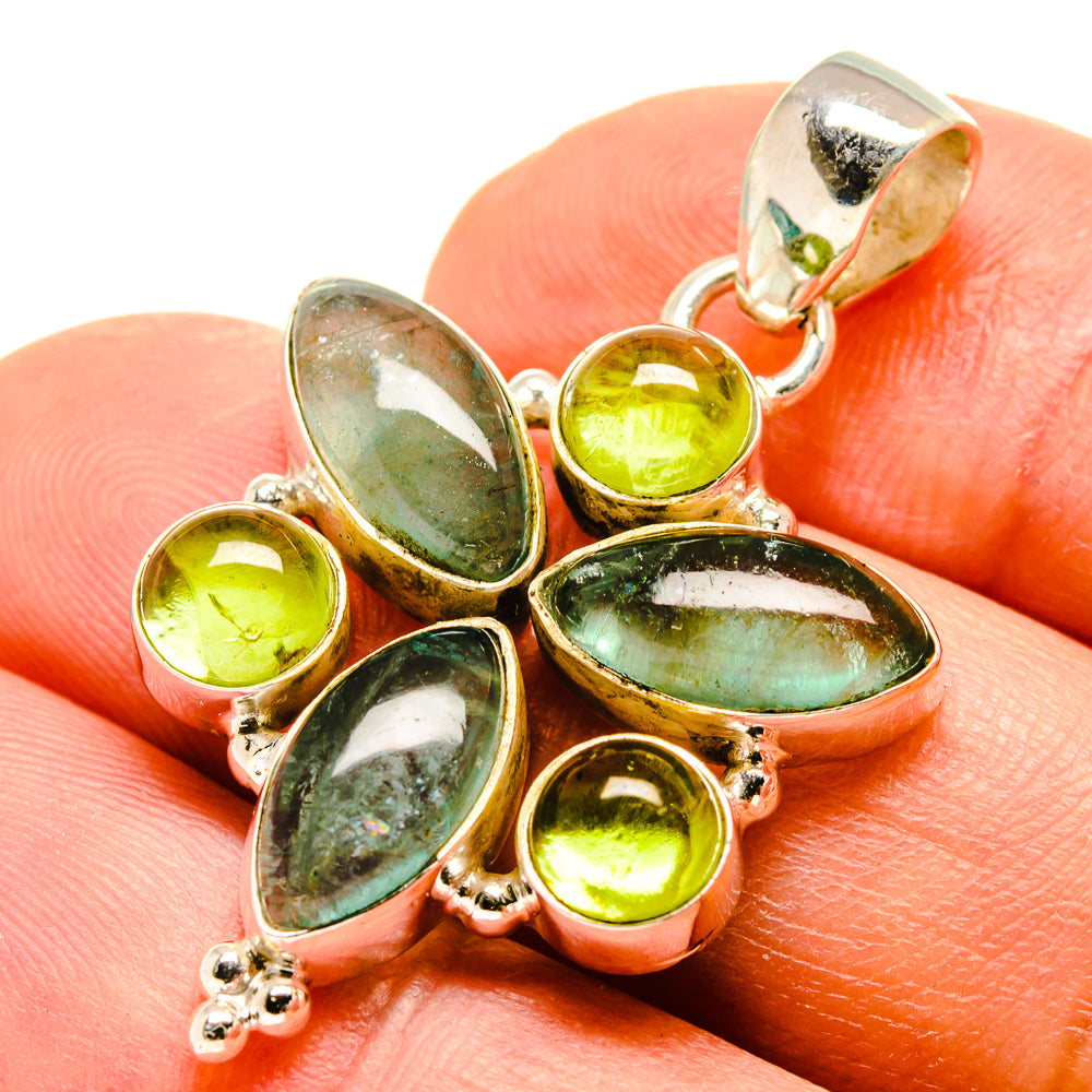 Blue Fluorite Pendants handcrafted by Ana Silver Co - PD759082