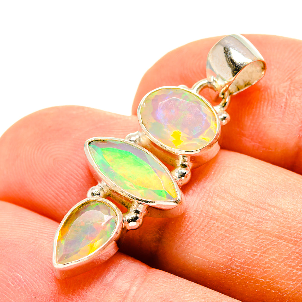 Ethiopian Opal Pendants handcrafted by Ana Silver Co - PD759083