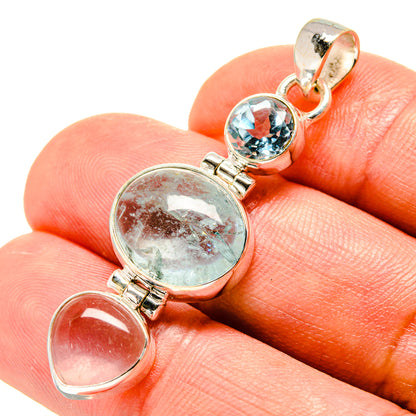 Aquamarine Pendants handcrafted by Ana Silver Co - PD759093