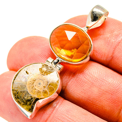 Ammonite Fossil Pendants handcrafted by Ana Silver Co - PD759097