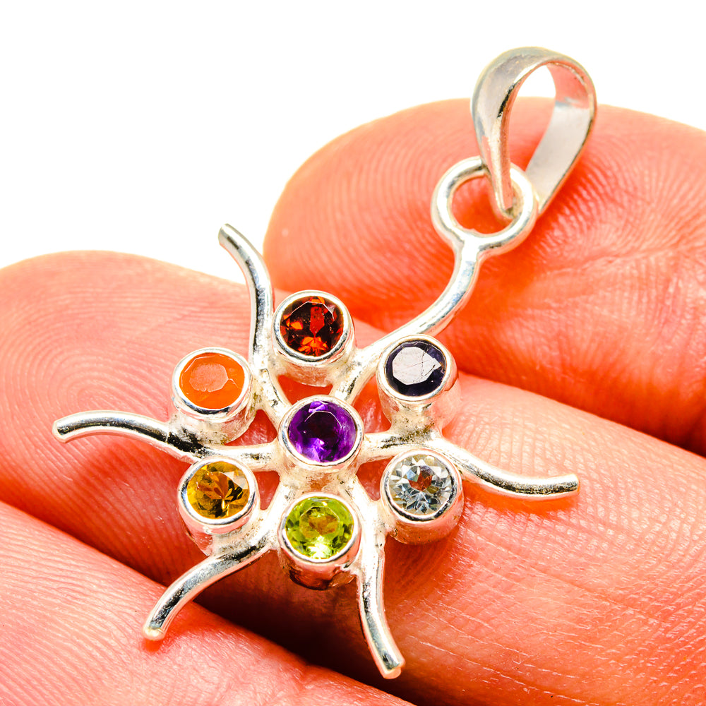 Multi-Stone Chakra Pendants handcrafted by Ana Silver Co - PD759103