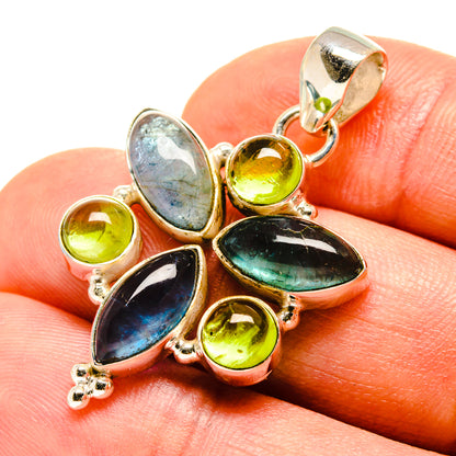 Blue Fluorite Pendants handcrafted by Ana Silver Co - PD759108