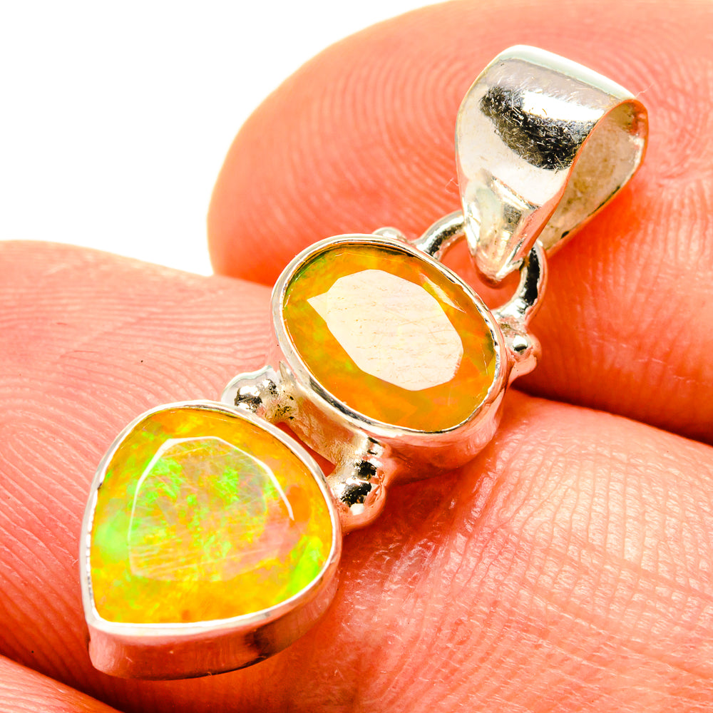 Ethiopian Opal Pendants handcrafted by Ana Silver Co - PD759110