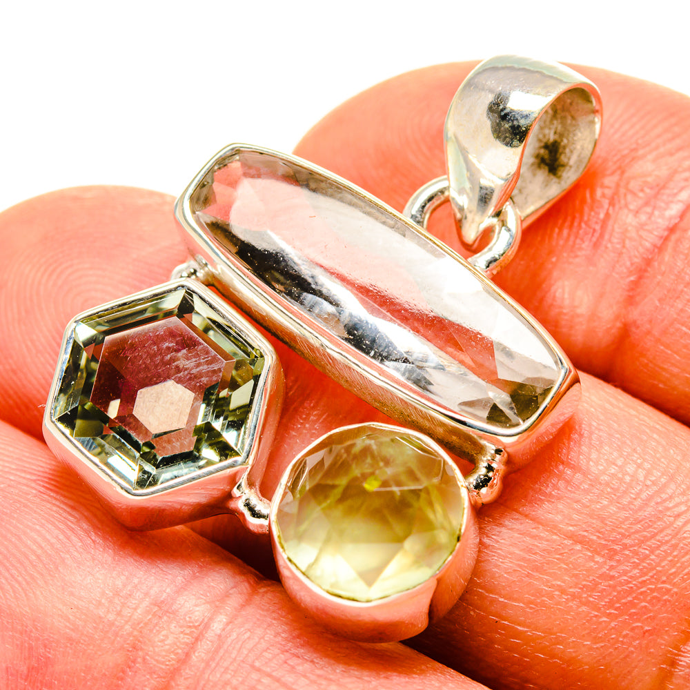 White Quartz Pendants handcrafted by Ana Silver Co - PD759119