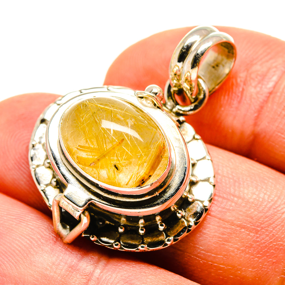 Rutilated Quartz Pendants handcrafted by Ana Silver Co - PD759120