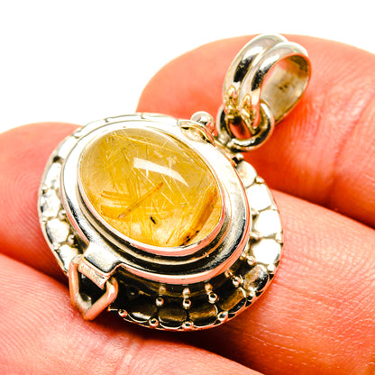Rutilated Quartz Pendants handcrafted by Ana Silver Co - PD759120