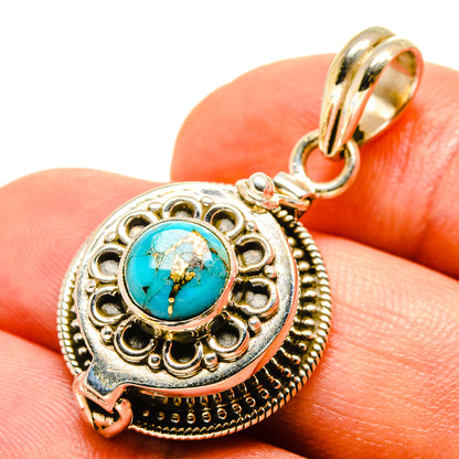 Blue Copper Composite Turquoise Pendants handcrafted by Ana Silver Co - PD759123