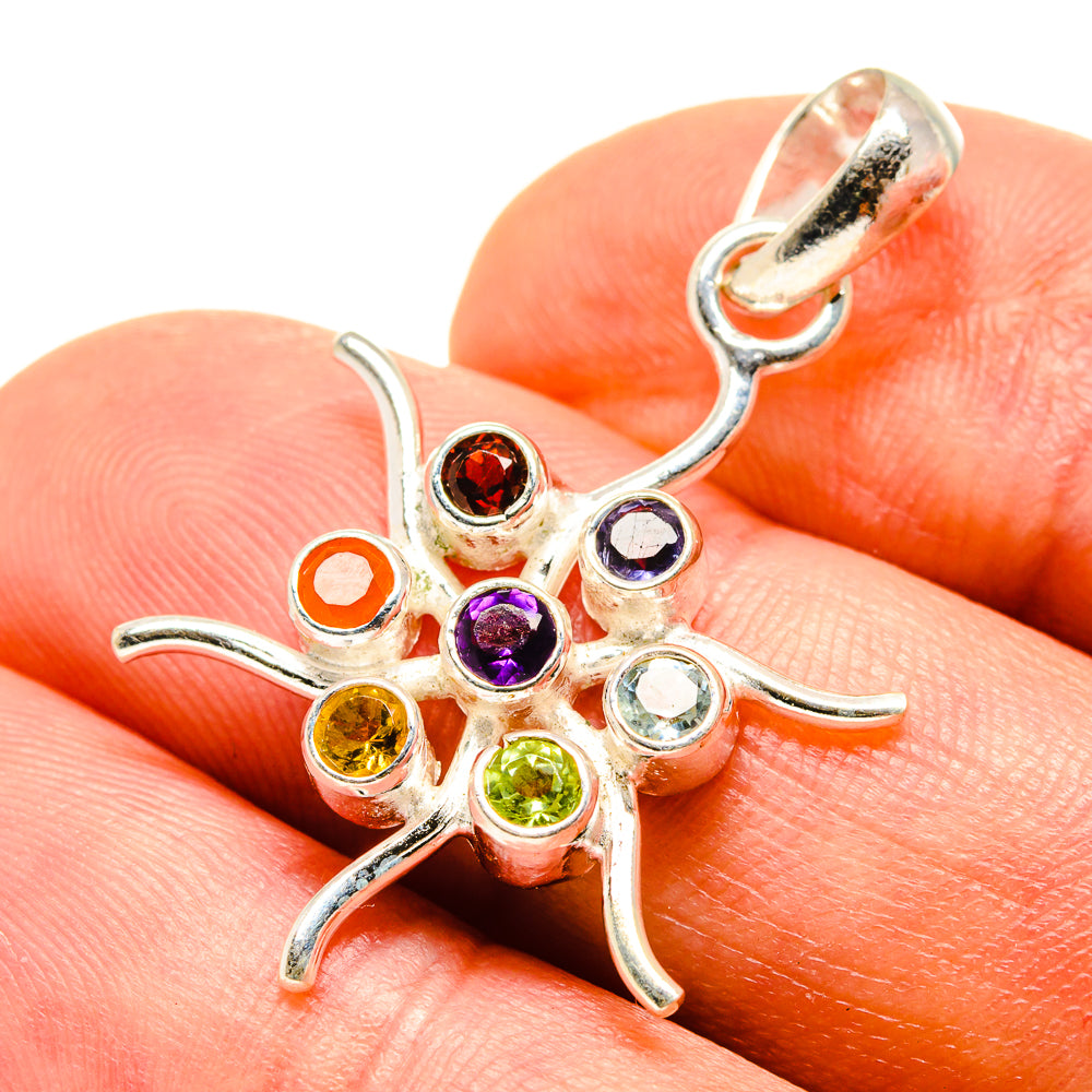 Multi-Stone Chakra Pendants handcrafted by Ana Silver Co - PD759126