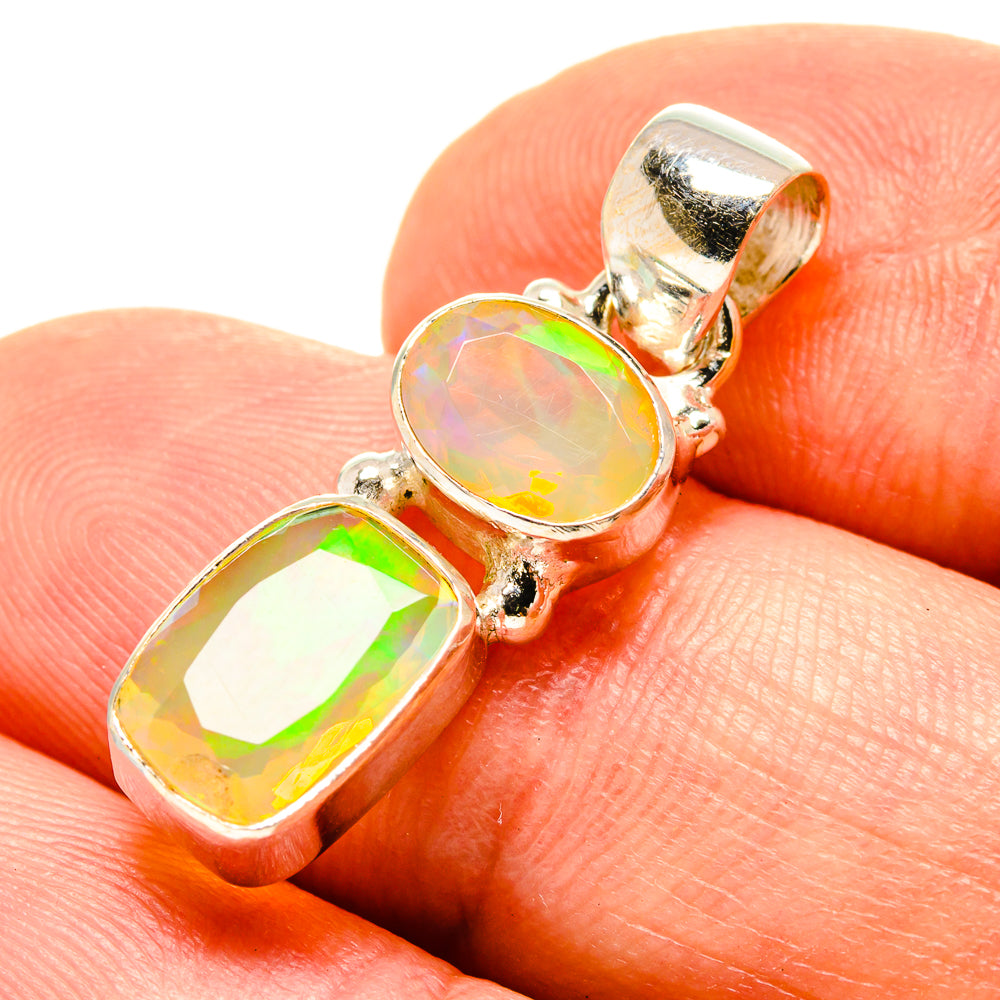 Ethiopian Opal Pendants handcrafted by Ana Silver Co - PD759142