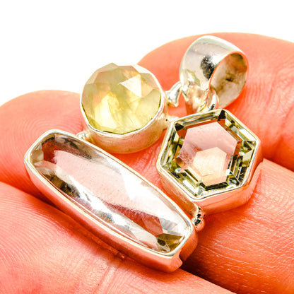 White Quartz Pendants handcrafted by Ana Silver Co - PD759143