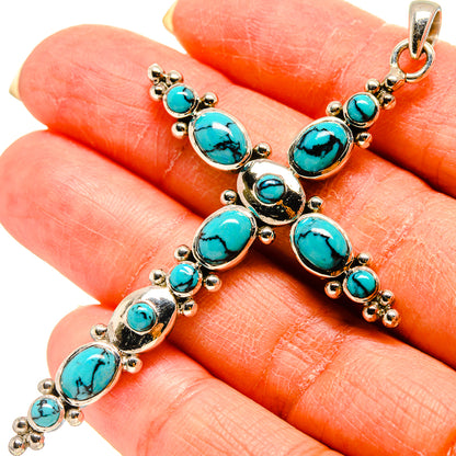 Blue Copper Composite Turquoise Pendants handcrafted by Ana Silver Co - PD759160
