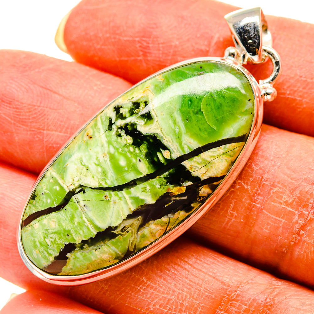 Australian Green Opal Pendants handcrafted by Ana Silver Co - PD759161