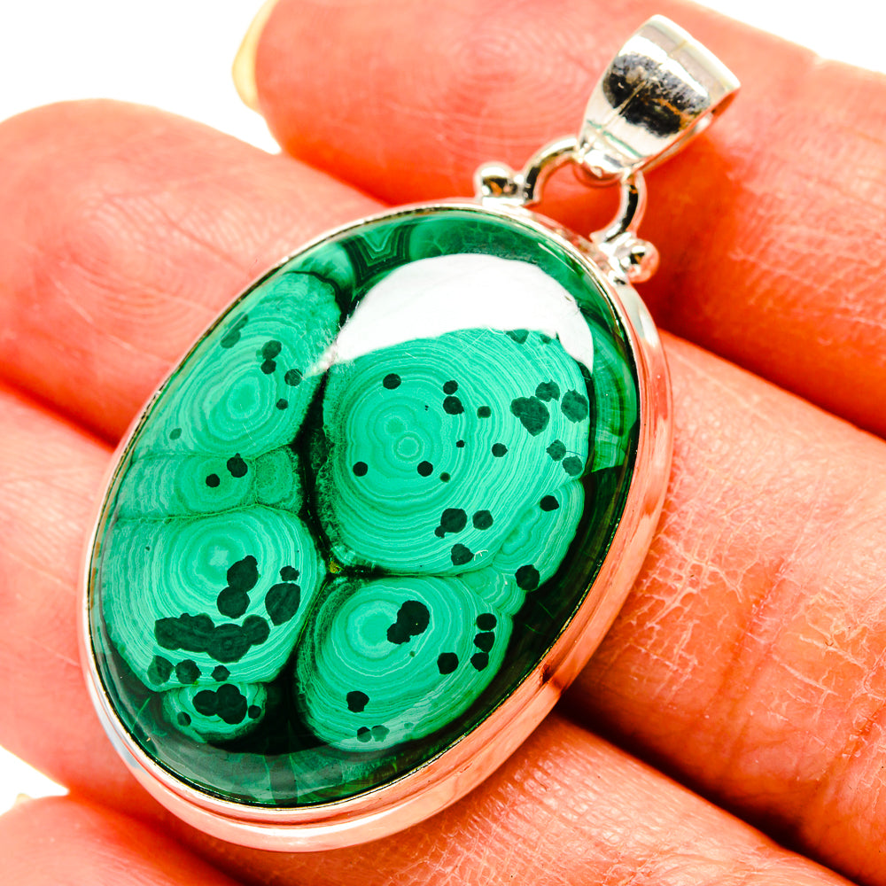 Malachite Pendants handcrafted by Ana Silver Co - PD759174