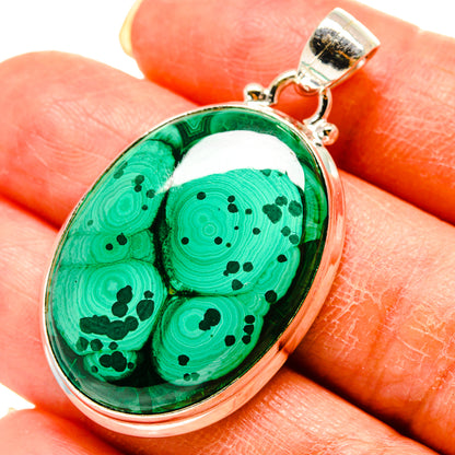 Malachite Pendants handcrafted by Ana Silver Co - PD759174