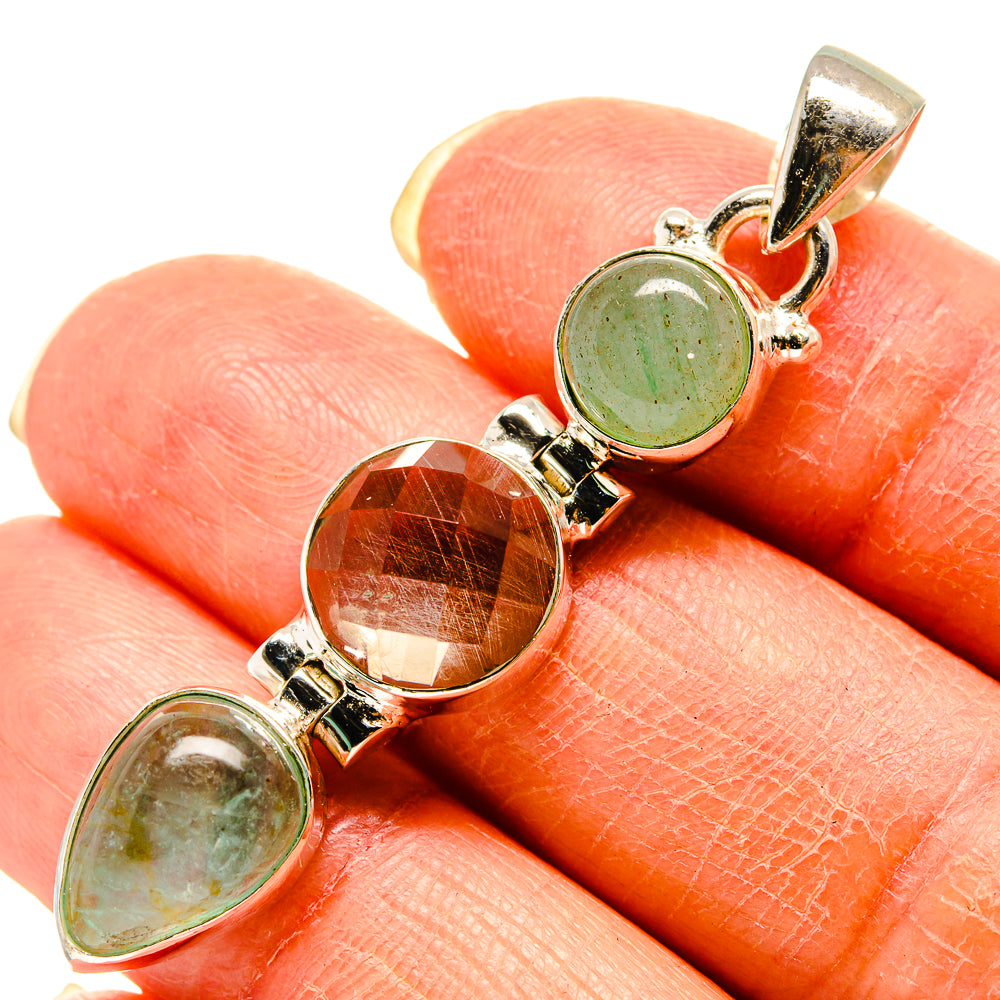 Aquamarine Pendants handcrafted by Ana Silver Co - PD759192