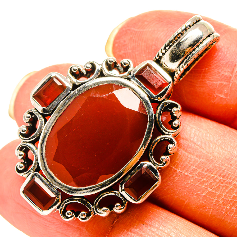 Red Onyx Pendants handcrafted by Ana Silver Co - PD759193