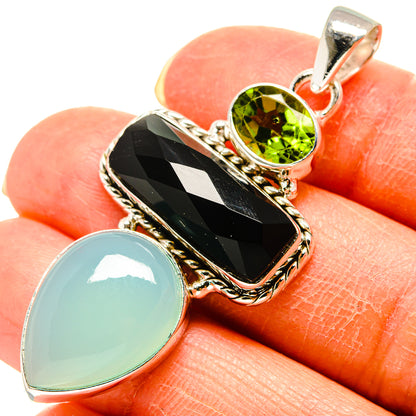 Aqua Chalcedony Pendants handcrafted by Ana Silver Co - PD759204