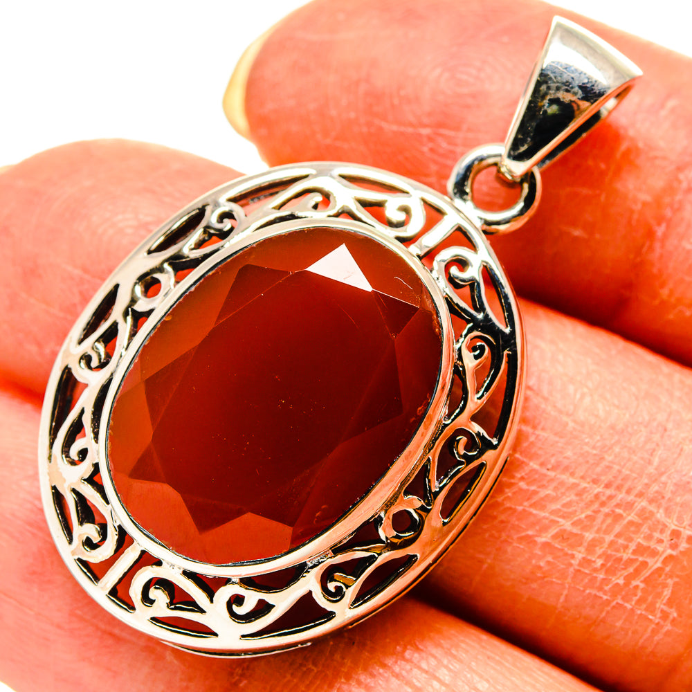 Red Onyx Pendants handcrafted by Ana Silver Co - PD759212