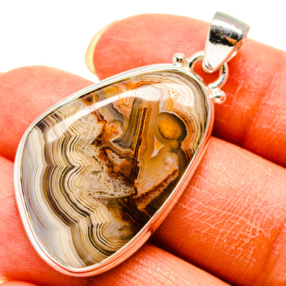 Laguna Lace Agate Pendants handcrafted by Ana Silver Co - PD759220