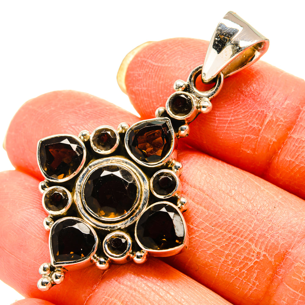 Smoky Quartz Pendants handcrafted by Ana Silver Co - PD759231