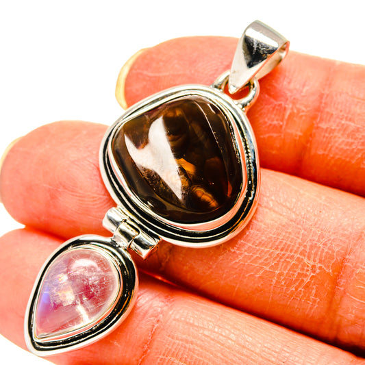 Mexican Fire Agate Pendants handcrafted by Ana Silver Co - PD759232