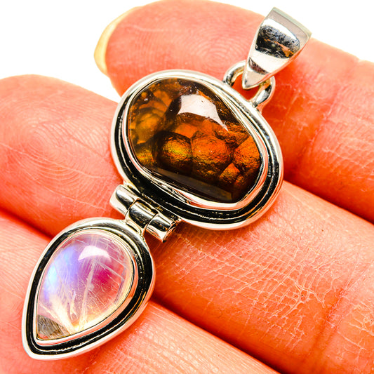 Mexican Fire Agate Pendants handcrafted by Ana Silver Co - PD759234