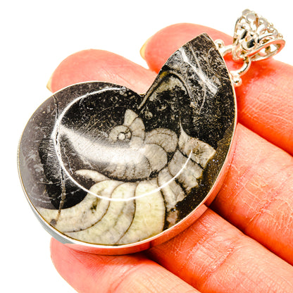 Orthoceras Fossil Pendants handcrafted by Ana Silver Co - PD759256