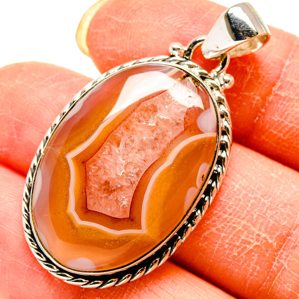 Botswana Agate Pendants handcrafted by Ana Silver Co - PD759272