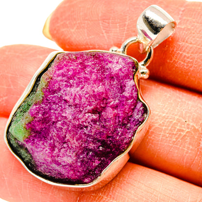 Ruby Zoisite Pendants handcrafted by Ana Silver Co - PD759286