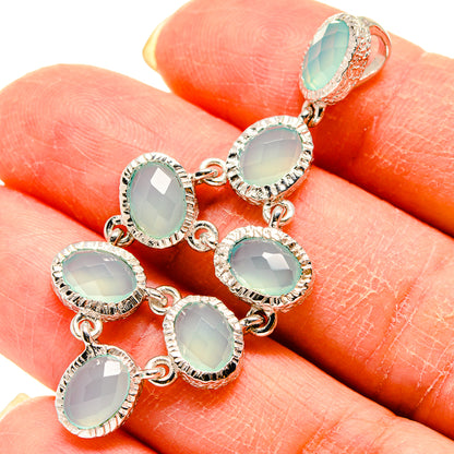 Aqua Chalcedony Pendants handcrafted by Ana Silver Co - PD759294