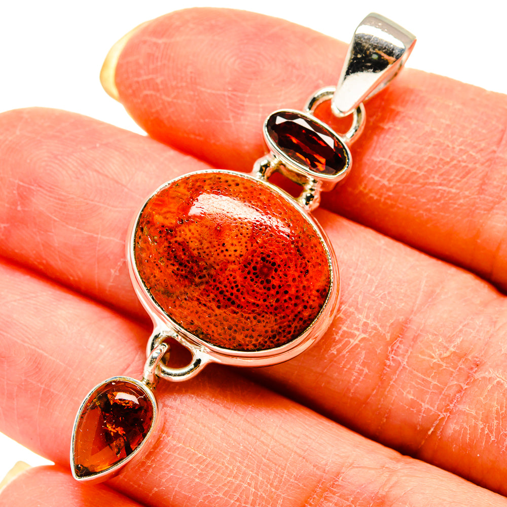 Sponge Coral Pendants handcrafted by Ana Silver Co - PD759296