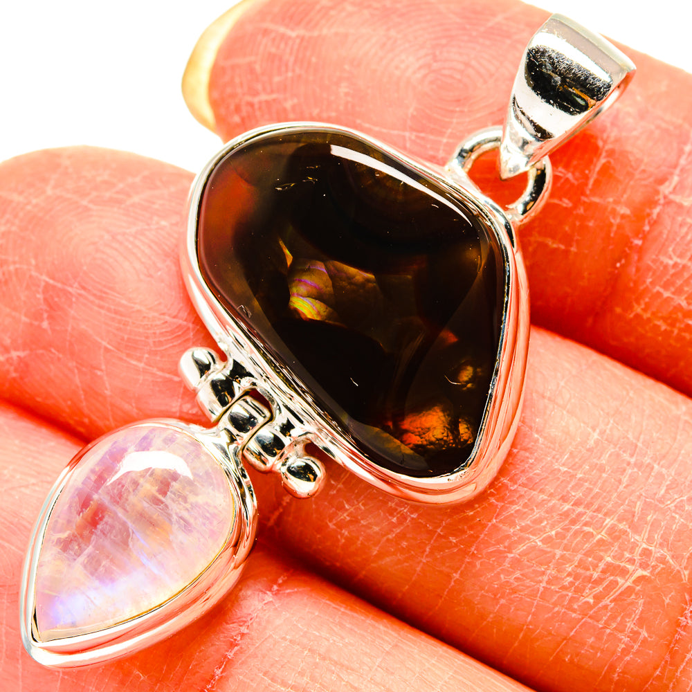 Mexican Fire Agate Pendants handcrafted by Ana Silver Co - PD759299